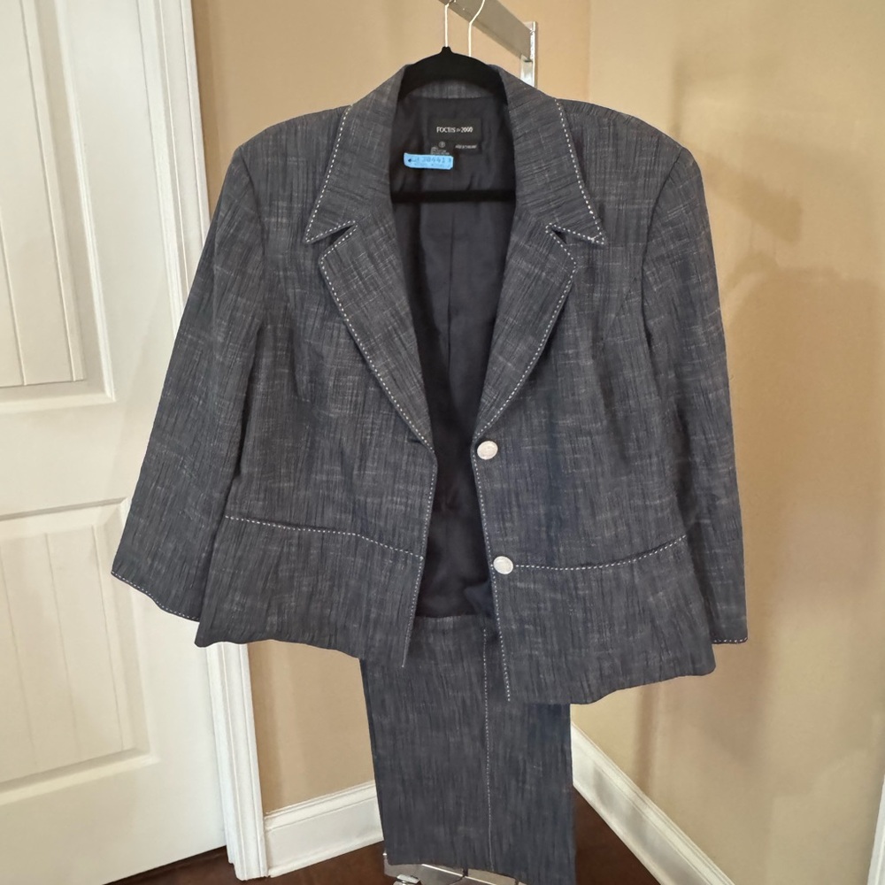 Focus 2000 Denim Pants Suit Set